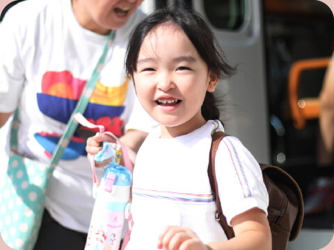 写真：園児の笑顔